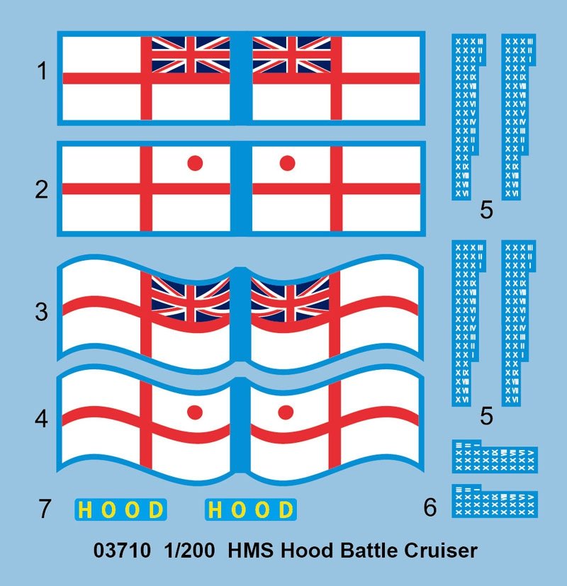 Trumpeter 03710 HMS Hood Battle Cruiser 1/200  – image 3