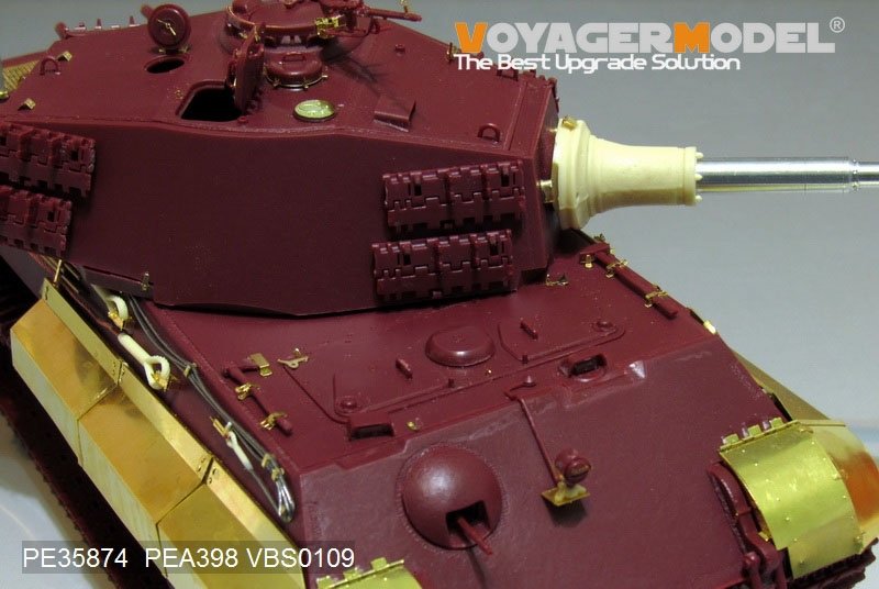 Maquette Voyager PE35874 Char King Tiger allemand de la Seconde Guerre mondiale (tourelle Hensehel) pour MENG 1/35 – Bild 11