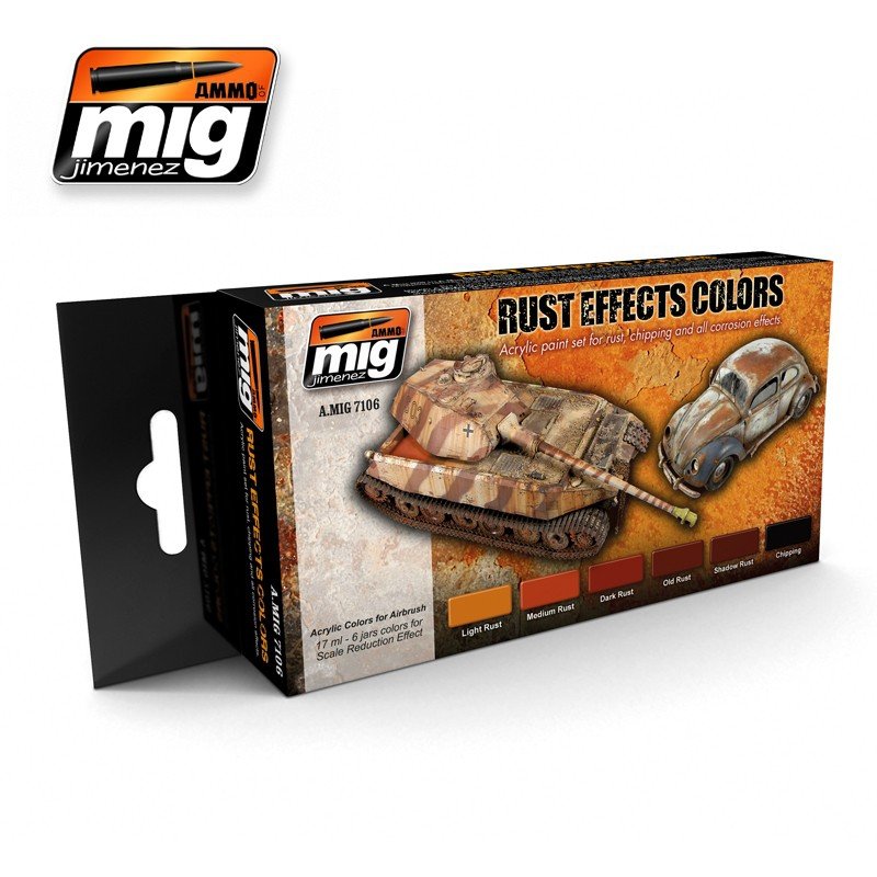 Munitions Mig Jimenez 7106 Couleurs Effets Rouille