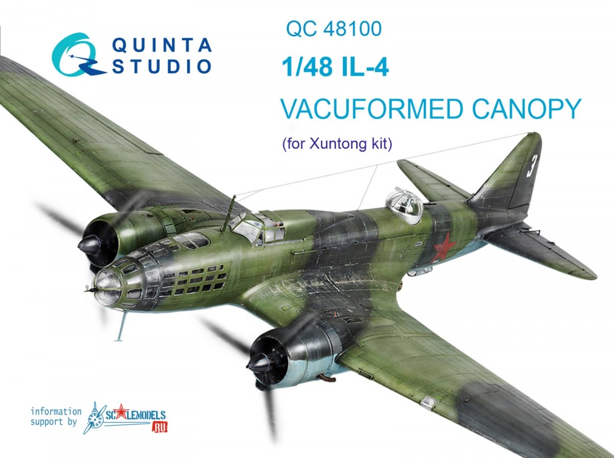 Verrière transparente thermoformée Quinta Studio QC48100 IL-4 (pour kit Xuntong) 1/48