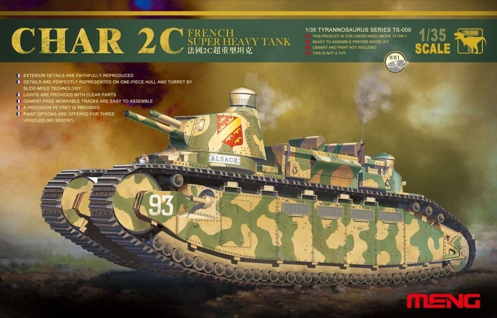 Maquette Meng TS-009 Char 2C Char super lourd français (1/35)