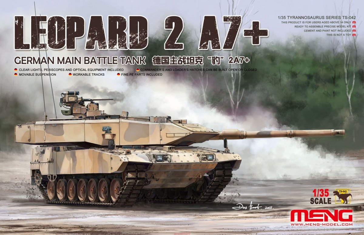Maquette Meng TS-042 Char de combat principal allemand Leopard 2 A7+ 1/35 