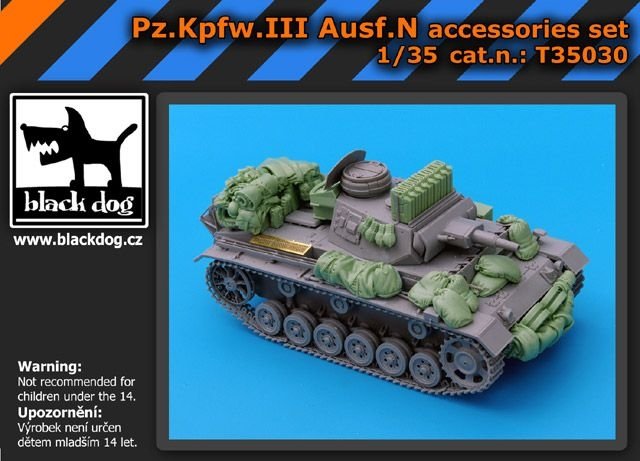 Black Dog T35030 Pz.Kpfw.III Ausf.N ensemble d'accessoires 1/35