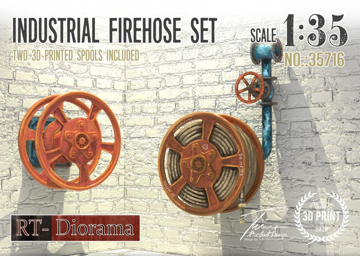 RT-Diorama 35716 Ensemble de lances d'incendie industrielles 1/35