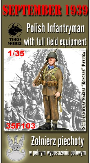 ToRo Modèle 35F103 Septembre 1939 - Soldat polonais avec équipement de campagne complet 1/35