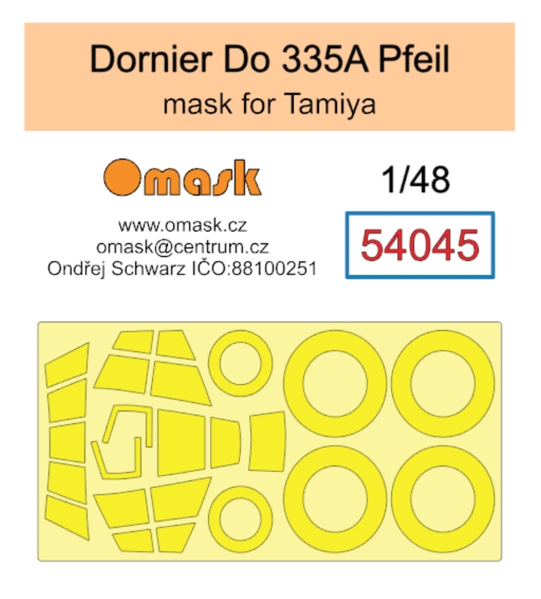 Omask 54045 Masque Dornier Do 335A Pfeil (pour Tamiya) 1/48