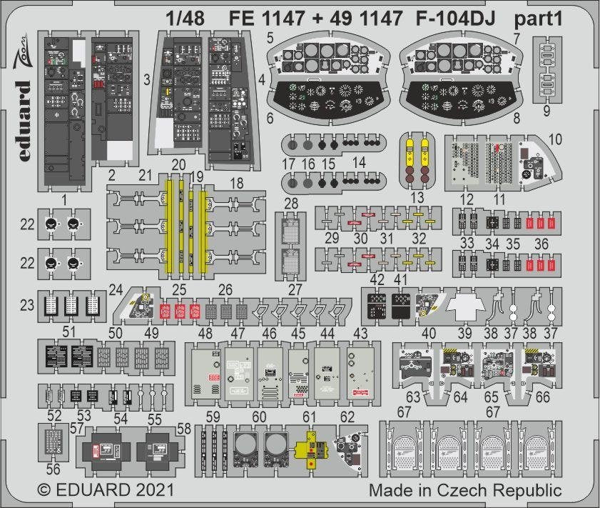 Eduard 491147 F-104DJ pour KINETIC 1/48