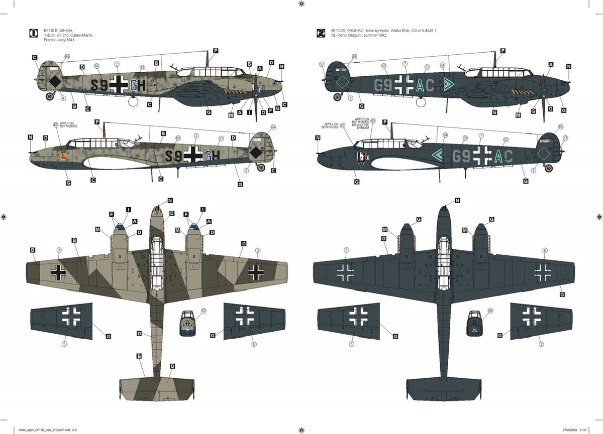 Hobby 2000 32008 Messerschmitt Bf 110 E ( Dragon + Cartograf + Mask ) 1/32 – zdjęcie 5