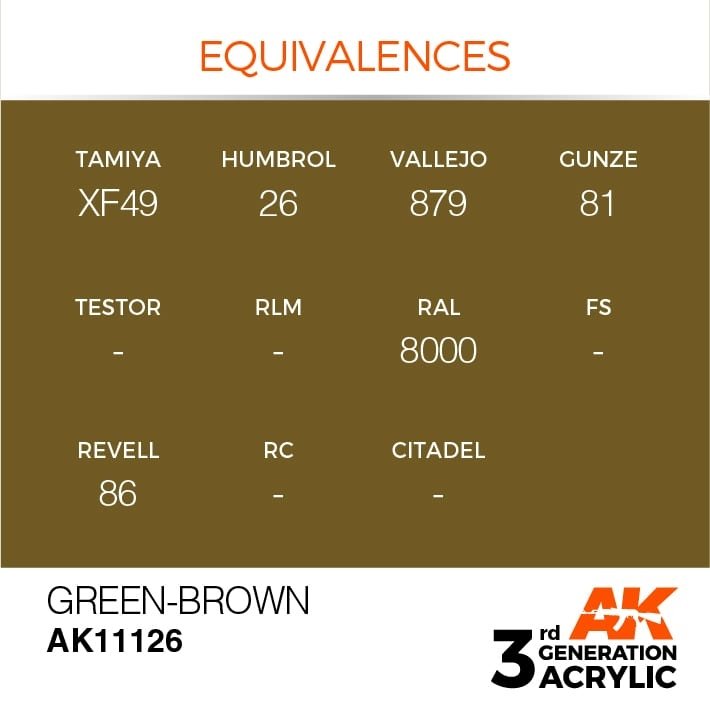 AK Interactive AK11126 VERT-BRUN – STANDARD 17 ml – image 3