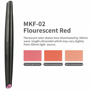 Marqueur à pointe souple à base d&amp;#39;eau DSPIAE MKF-02, rouge fluorescent
