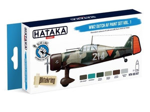 Hataka BS107 WW2 Kit de peinture néerlandais AF Vol. 1 coffret 6x17 ml – image 2