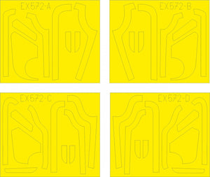 Eduard EX572 B-17G antiglare panels (VE production) MONOGRAM, REVELL 1/48