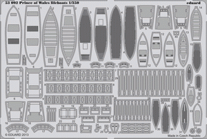 Canots de sauvetage Prince of Wales Eduard 53092 Tamiya 1/350