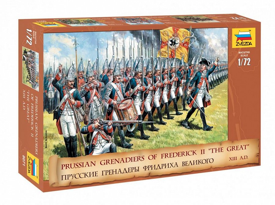 Zvezda 8071 Grenadiers prussiens (Frédéric le Grand) 1/72
