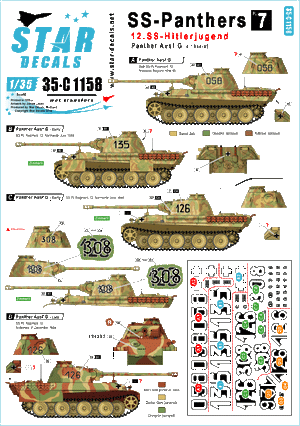 Star Decals 35-C1158 SS-Panthers n° 7 1/35