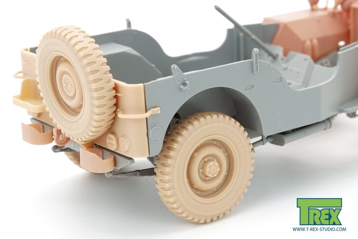 Roues T-Rex Studio TR35055 Willys MB (pneu lesté) avec roue de secours 1/35 – immagine 3