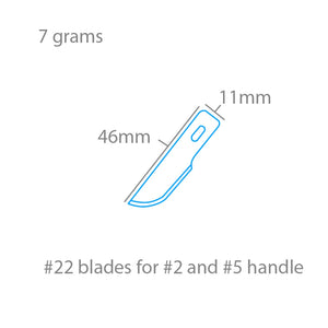 Modelcraft PKN2722 #22 Grandes lames de sculpture incurvées x 5 Pour manches n° 2 ou n° 5 – Bild 2