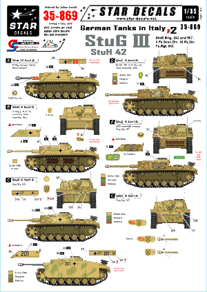 Star Decals 35-869 Chars allemands en Italie 2 1/35