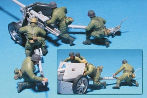 Figurines Hobby Fan HF561 PARACHUTISTES ALLEMANDS PAK40 - 4 figurines