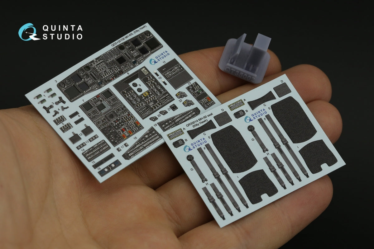 Intérieur du MH-60L Quinta Studio QD+35108 imprimé en 3D et coloré sur papier décalcomanie (Kitty Hawk) (avec pièces en résine imprimées en 3D) 1/35 – immagine 4