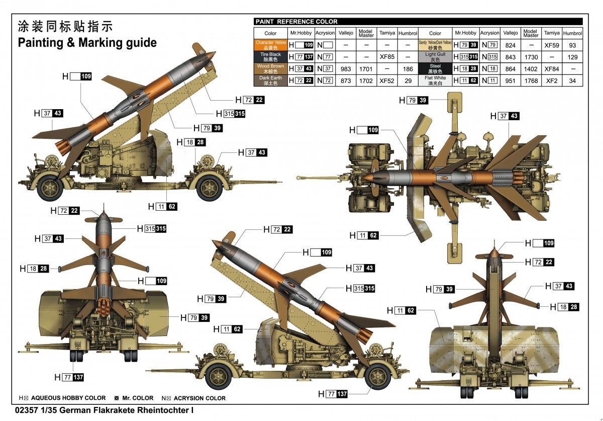 Trumpeter 02357 Flakrakete Rheintochter allemand I 1/35 – image 3
