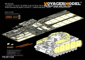 Maquette Voyager PE351124B, char allemand Panzer IV Ausf. F1 (production tardive), version de base (munitions incluses), échelle 1/35