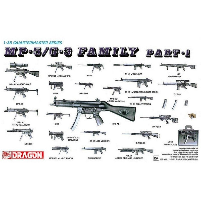 Dragon 3803 MP-5/G-3 FAMILLE 1/35 