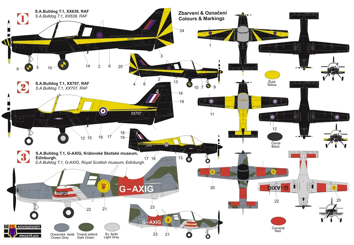 Kovozavody Prostejov KPM0299 SA Bulldog T.1 « RAF Special » 1/72  – image 2