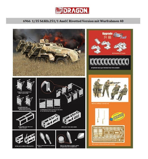 Dragon 6966 Sd.Kfz.251/1 Ausf.C Version rivetée avec Wurfrahmen 40 1/35 – immagine 2