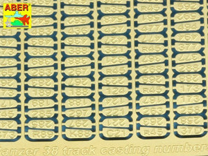 Numéros de moulage des maillons de chenille Aber 16053 Panzer 38 (1/16) – image 3