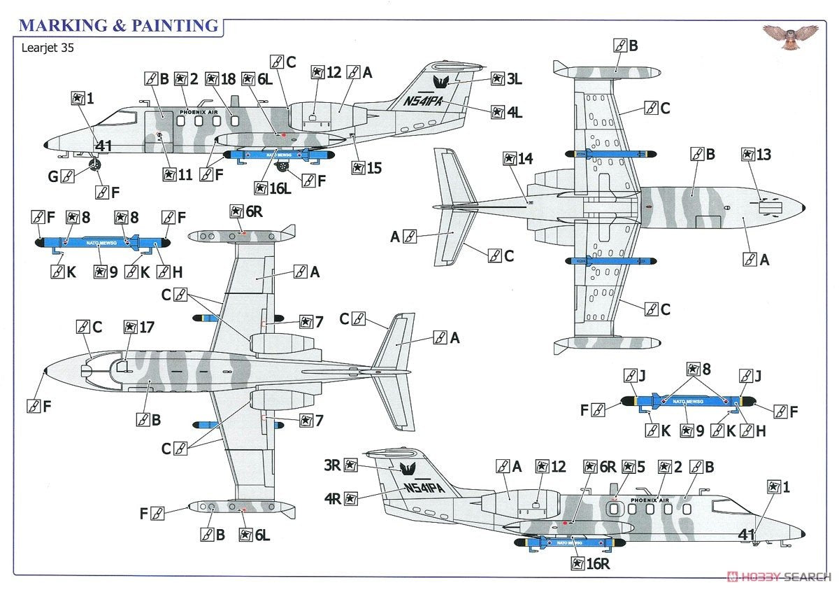 Sova 72019 Learjet-35 Phoenix Air 1/72 – zdjęcie 4