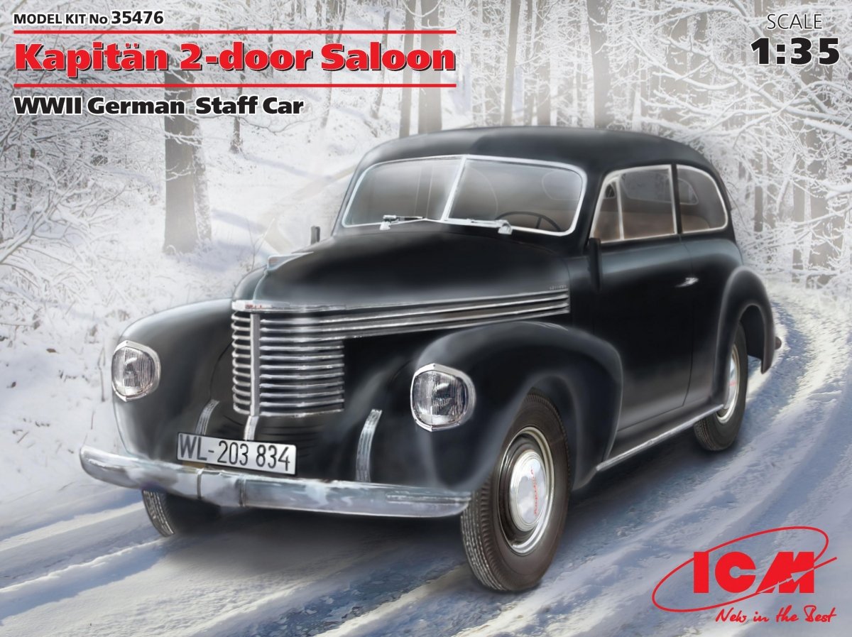 ICM 35476 Kapitän Berline 2 portes, Voiture d&amp;#39;état-major allemande de la Seconde Guerre mondiale 1/35