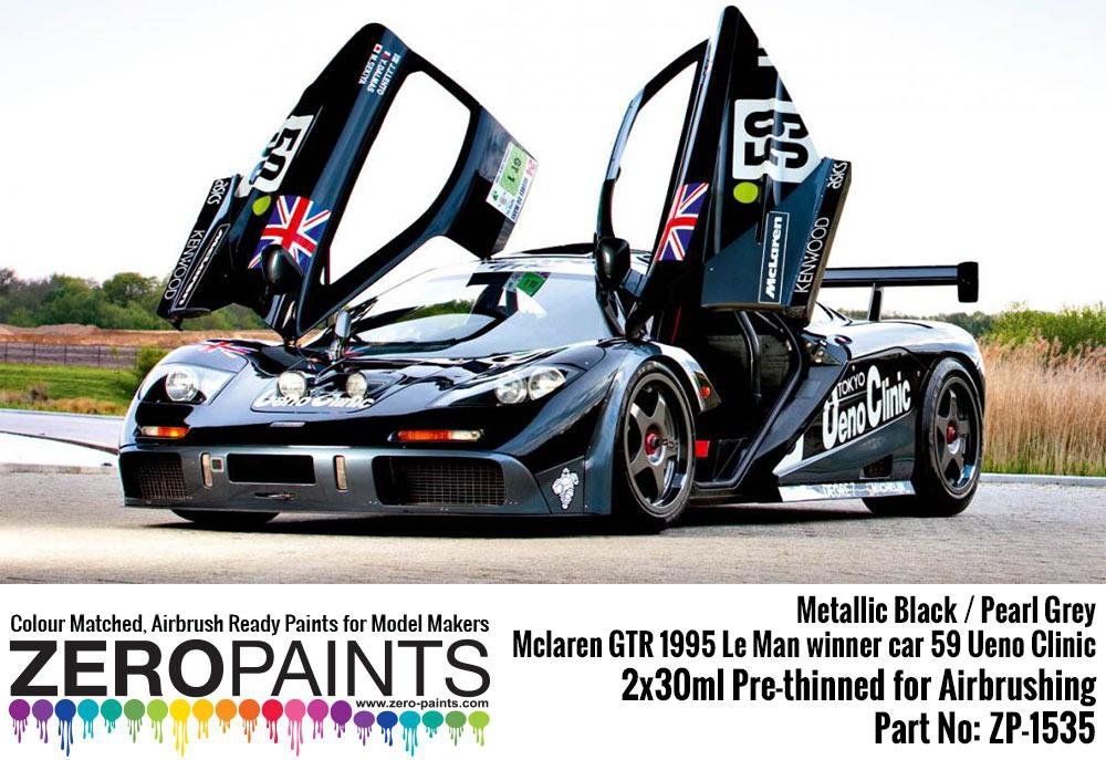 Zero Paints ZP-1535 McLaren GTR 1995, voiture victorieuse au Mans, référence 59, kit de peinture Ueno Clinic, 2 x 30 ml – image 2
