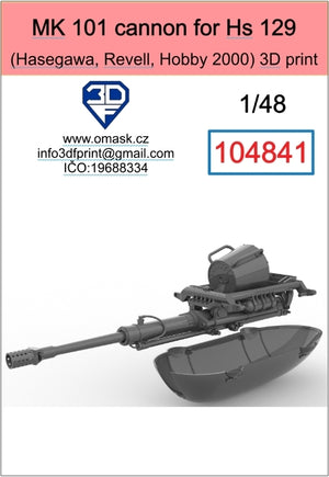 Omask 104841 MK 101 cannon for Hs 129 1/48