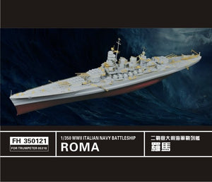 Maquette Flyhawk FH350121 Cuirassé Roma de la marine italienne de la Seconde Guerre mondiale pour Trumpeter 05318 1/350