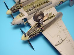 Aires 4208 MOSQUITO FB Mk. VI/NF Mk. II baie de train d'atterrissage 1/48 Tamiya