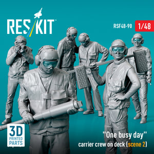 RESKIT RSF48-0090 &amp;quot;One busy day&amp;quot; carrier crew on deck (scene 2) (6 pcs) (3D Printed) 1/48 – zdjęcie 3