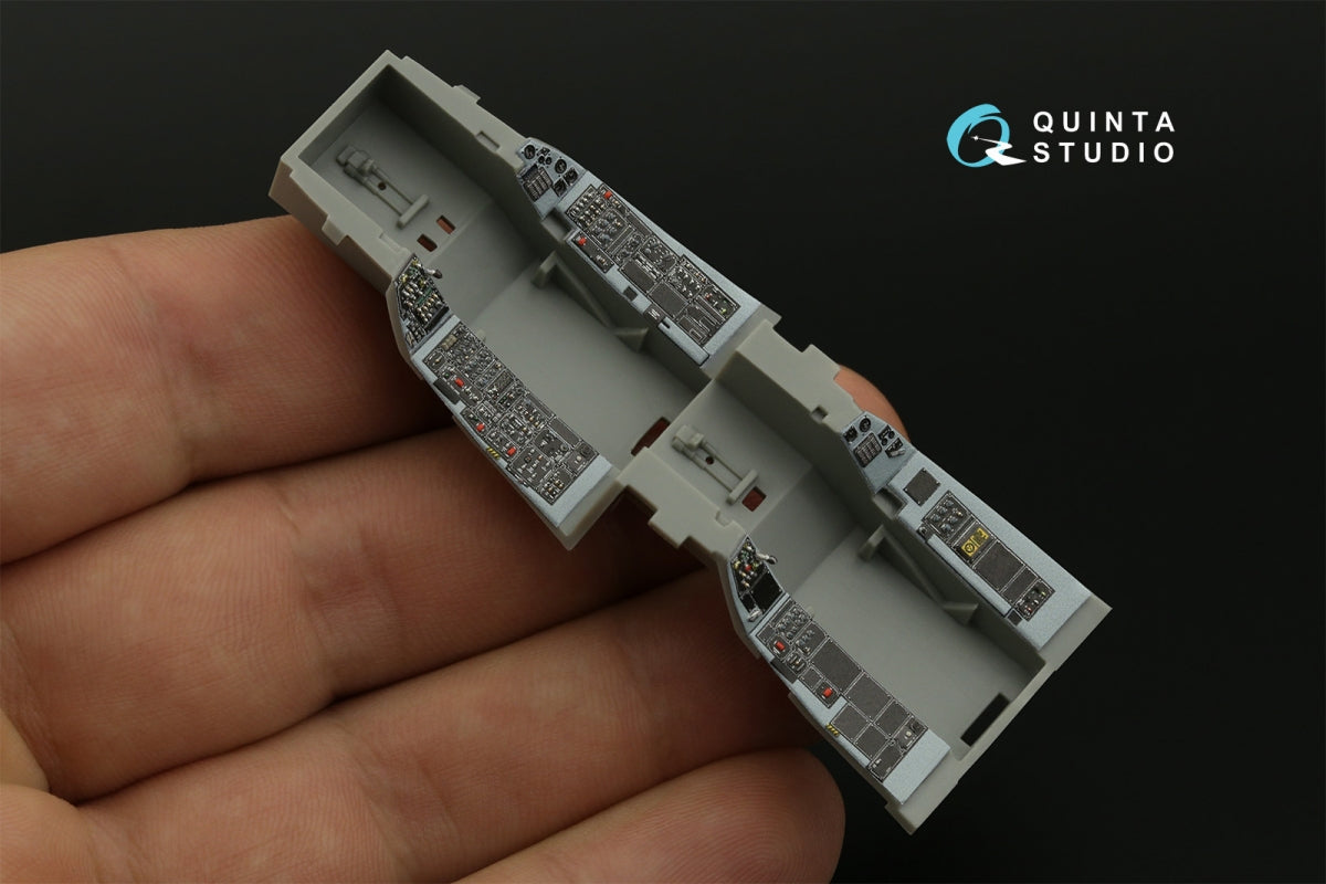 Intérieur imprimé en 3D et coloré sur papier décalcomanie (outil Kinetic 2022) pour le F-16D Block 50 de Quinta Studio QDS-48408 (petit modèle) à l&amp;#39;échelle 1/48 – immagine 10