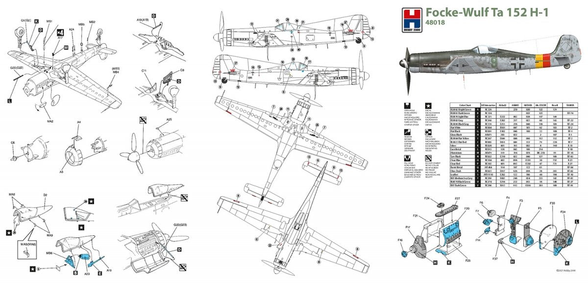 Hobby 2000 48018 Focke-Wulf Ta 152 H-1 (DRAGON + CARTOGRAF) 1/48 – immagine 3