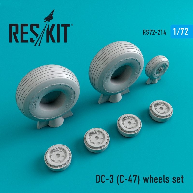 RESKIT RS72-0214 DC-3 (C-47) jeu de roues 1/72