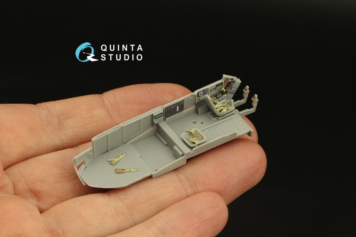 Intérieur imprimé en 3D et coloré sur papier décalcomanie Quinta Studio QD72052 Fw 189A (ICM) à l&amp;#39;échelle 1/72 – immagine 3