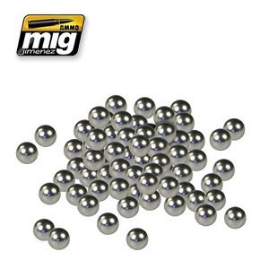 AMMO de billes de mélange de peinture en acier Mig Jimenez 8003 (80 pièces)