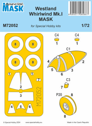 Masque Westland Whirlwind Mk.I Special Hobby M72052 (pour maquettes Special Hobby) 1/72