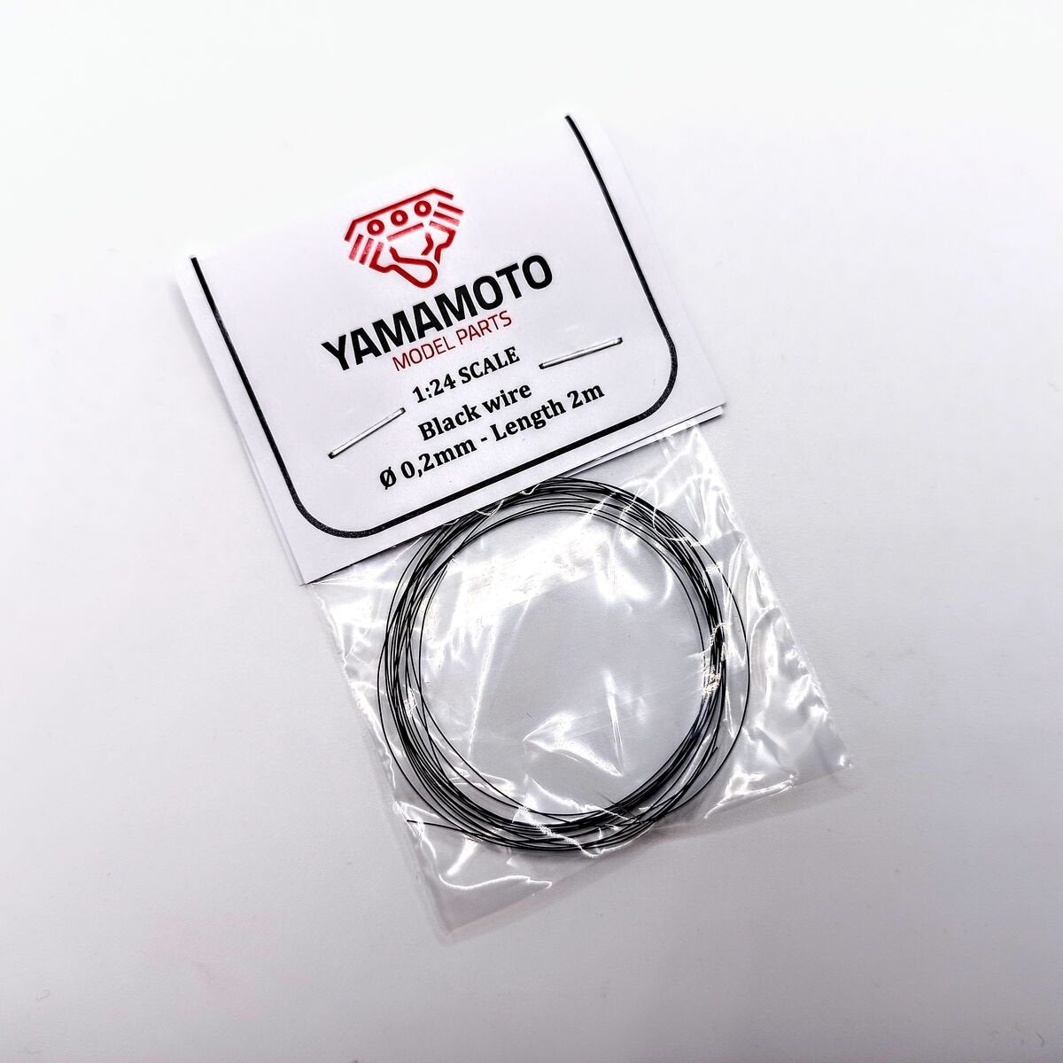 Yamamoto Model Parts YMPTUN73 Fil noir 0,2 mm 2 m 1/24