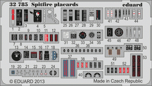 Plaques Eduard 32785 Spitfire 1/32