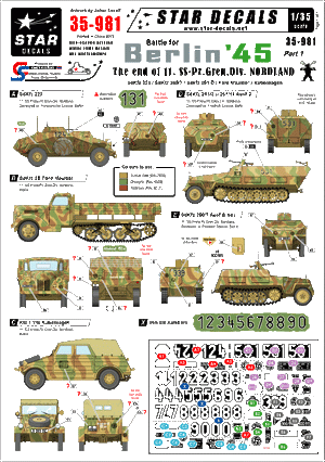 Star Decals 35-981 Berlin 1 La fin du Nordland 1/35