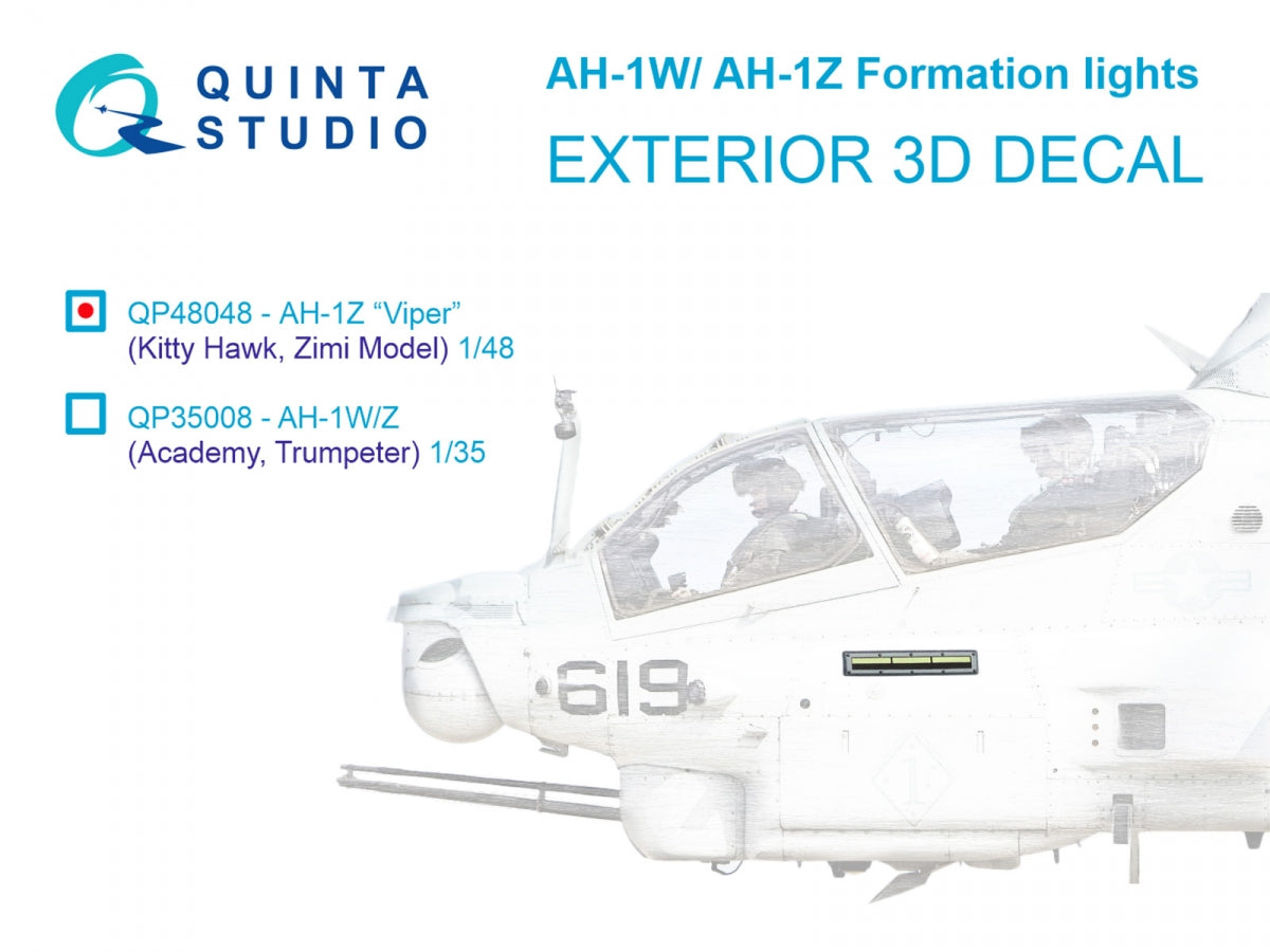 Quinta Studio QP48048 AH-1W/Z Formation (slime) lumières (Tous les kits) 1/48