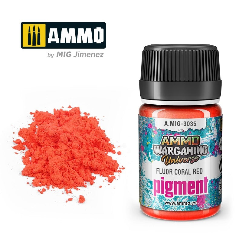 AMMO par Mig Jimenez 3035 Pigment Fluor Rouge Corail 35ml