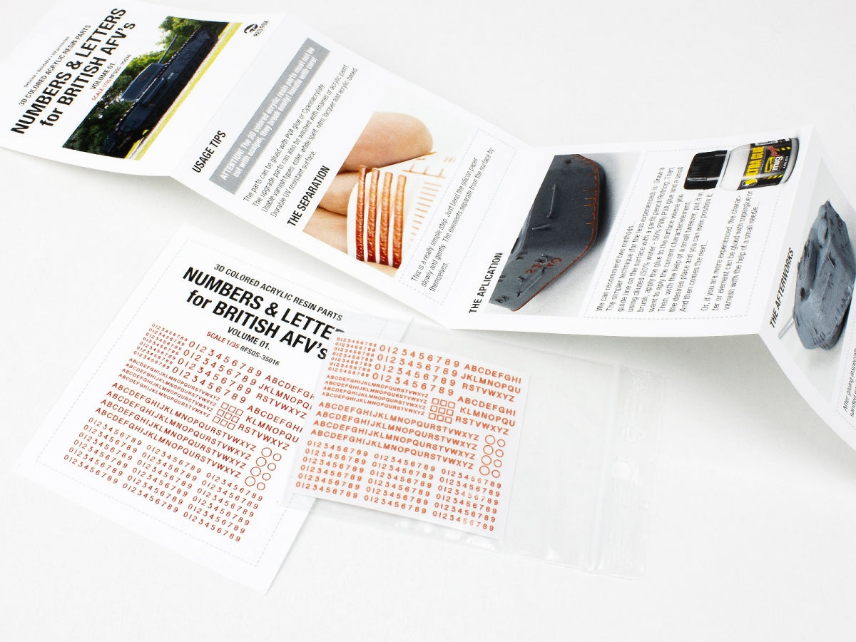 Red Fox Studio QS-35016 Numbers and Letters for British AFV&amp;#39;s vol.01 1/35 – zdjęcie 6