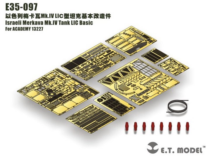 Maquette ET E35-097 Char Merkava Mk.IV israélien LIC Basic (Pour ACADEMY 13227) (1/35)